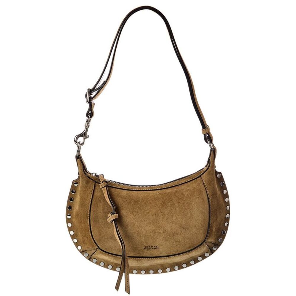 Isabel Marant Oskan Moon Suede Hobo Bag, Brown